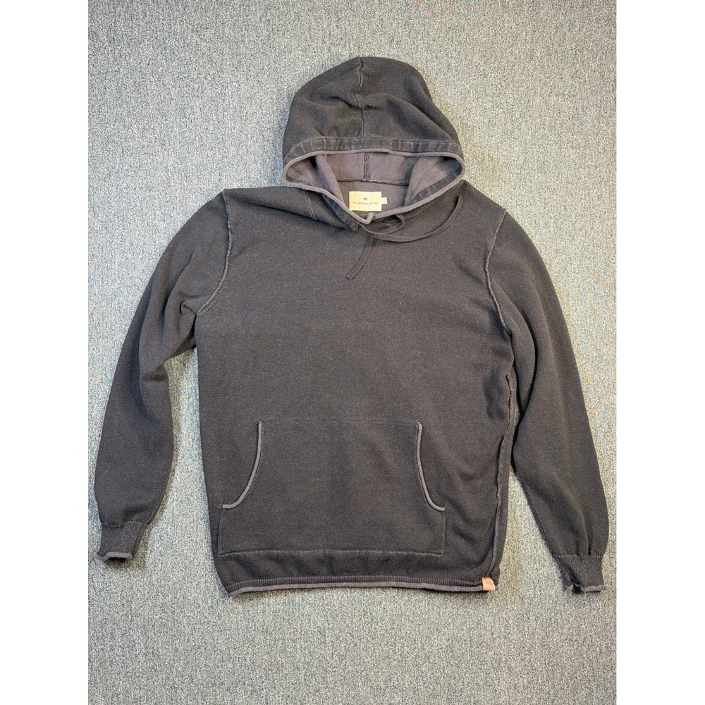 The Normal Brand Mens XL Charcoal Gray Cotton Knit Pullover Hoodie Sweatshirt